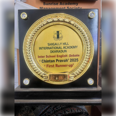 First Runner Up Inter School Debate